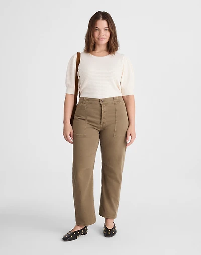 The Plus Darted Barrel-Leg Utility Pant | Madewell