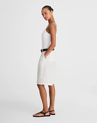 Relaxed Pleated Trouser Shorts in 100% Linen | Madewell