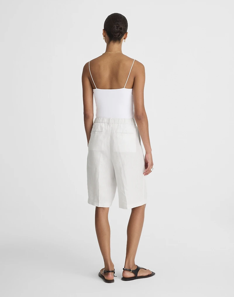 Relaxed Pleated Trouser Shorts 100% Linen | Madewell