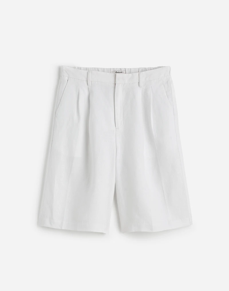 Relaxed Pleated Trouser Shorts 100% Linen | Madewell