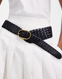 Woven Leather Hip Belt | Madewell