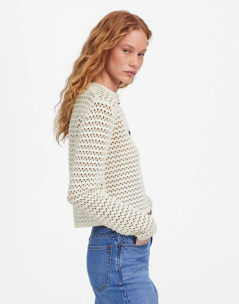 Open-Stitch Crewneck Sweater | Madewell