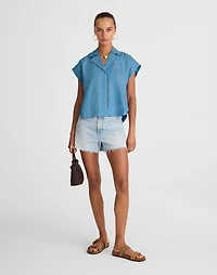 Resort-Collar Shirt Linen Blend | Madewell