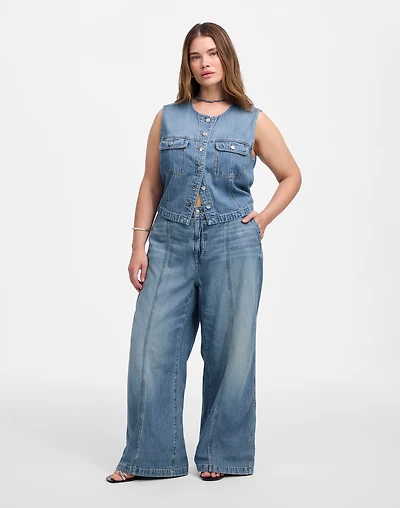 Plus Wide-Sweep Trousers Robertson Wash: Airy Denim Edition | Madewell
