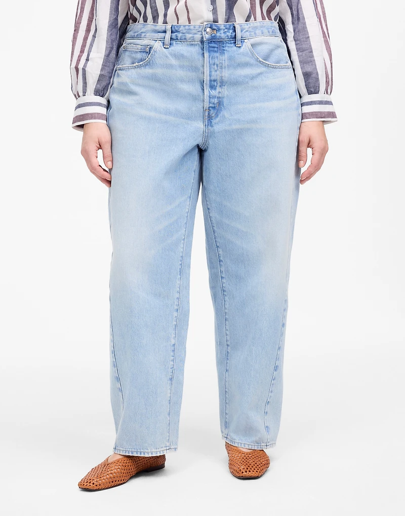 The Plus Curvy Pieced Barrel-Leg Jean | Madewell