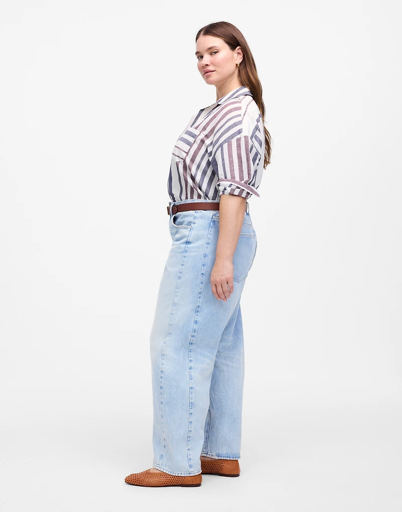 The Plus Curvy Pieced Barrel-Leg Jean | Madewell