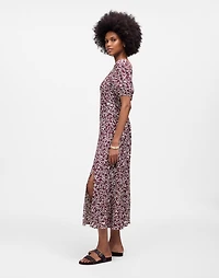 Puff Sleeve Sweetheart Midi Dress Floral | Madewell