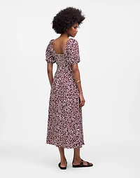 Puff Sleeve Sweetheart Midi Dress Floral | Madewell