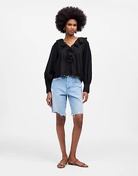 Ruffled Pintucked Long-Sleeve Top | Madewell