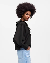 Ruffled Pintucked Long-Sleeve Top | Madewell