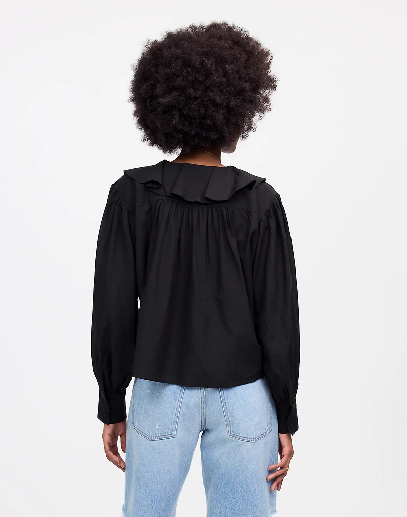 Ruffled Pintucked Long-Sleeve Top | Madewell