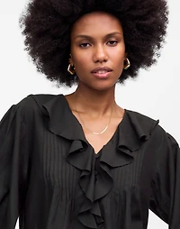 Ruffled Pintucked Long-Sleeve Top | Madewell