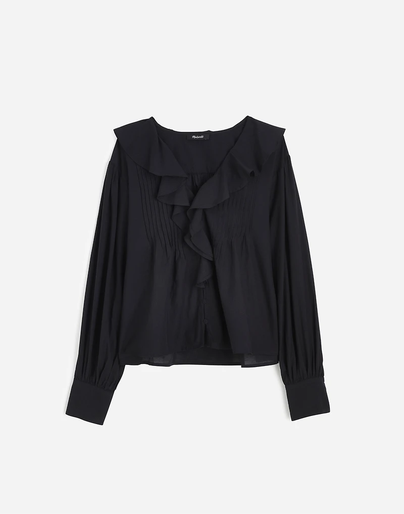 Ruffled Pintucked Long-Sleeve Top | Madewell