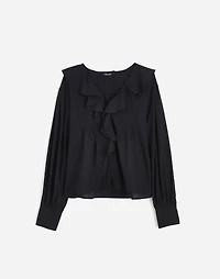 Ruffled Pintucked Long-Sleeve Top | Madewell