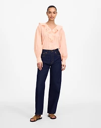 Ruffled Pintucked Long-Sleeve Top | Madewell