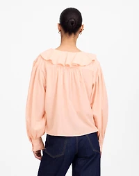 Ruffled Pintucked Long-Sleeve Top | Madewell