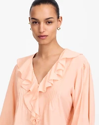 Ruffled Pintucked Long-Sleeve Top | Madewell