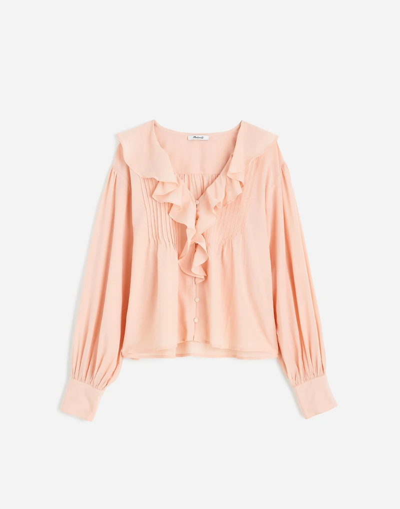 Ruffled Pintucked Long-Sleeve Top | Madewell