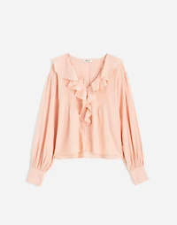 Ruffled Pintucked Long-Sleeve Top | Madewell