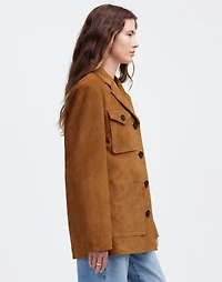 Long Chore Blazer Suede | Madewell