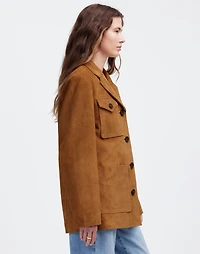 Long Chore Blazer Suede | Madewell