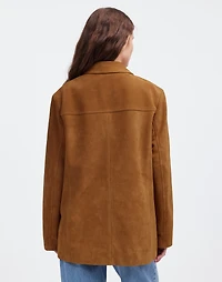 Long Chore Blazer Suede | Madewell