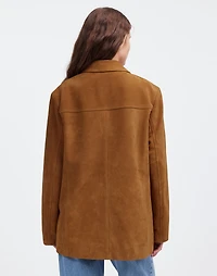 Long Chore Blazer Suede | Madewell