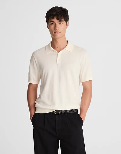 Three-Button Sweater Polo Shirt | Madewell