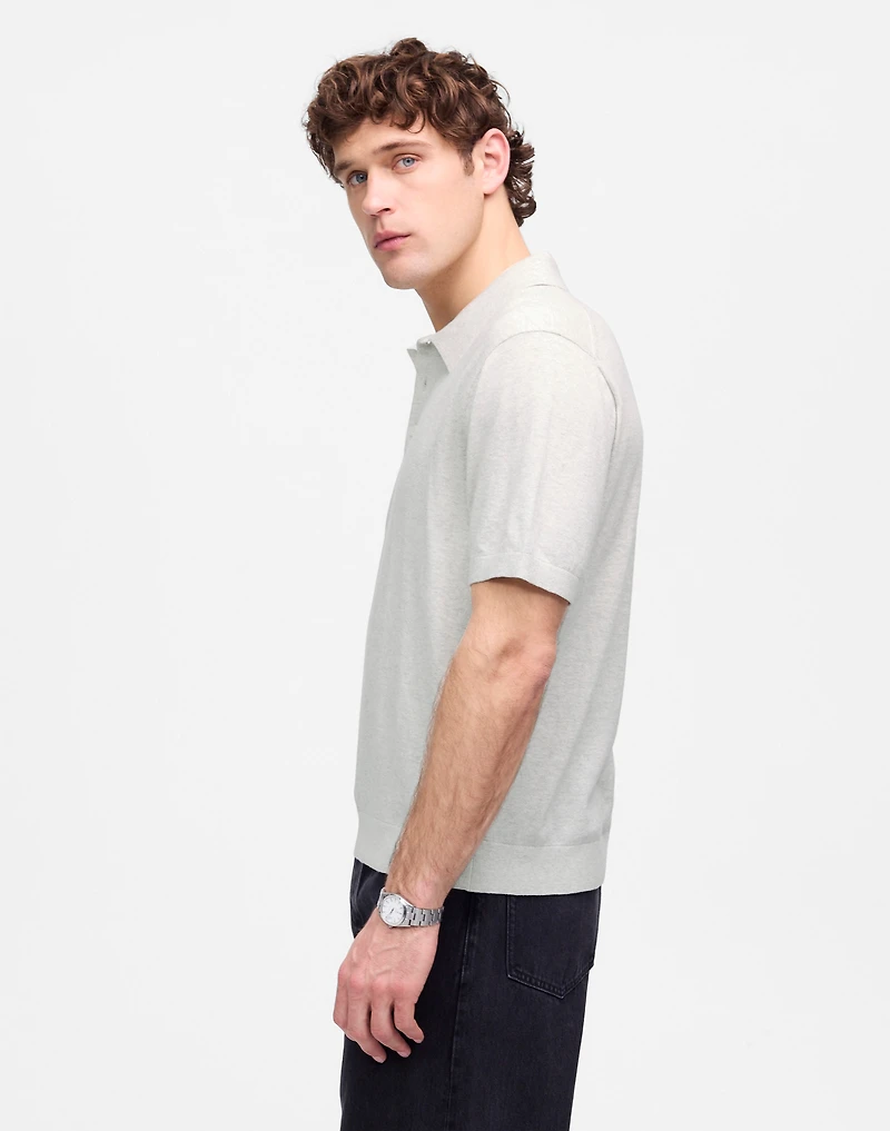 Three-Button Sweater Polo Shirt | Madewell
