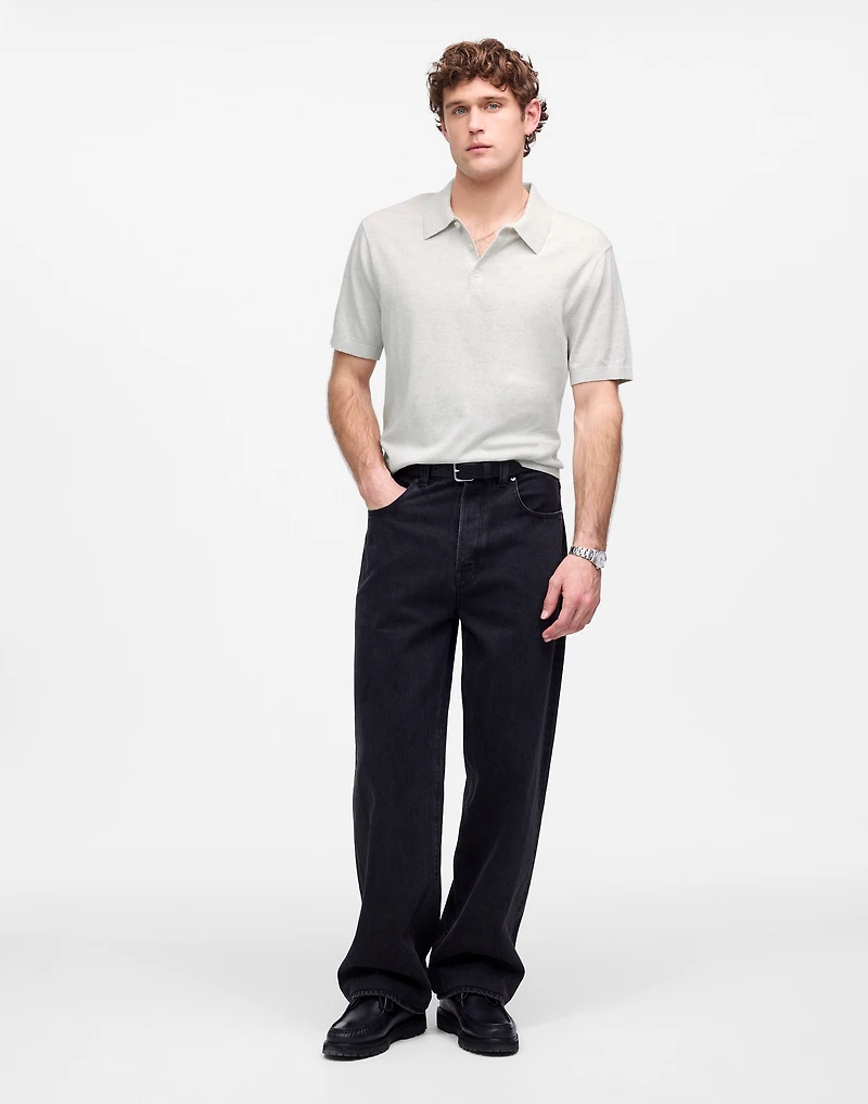 Three-Button Sweater Polo Shirt | Madewell