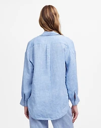 Shirred Button-Up Shirt Linen-Cotton | Madewell