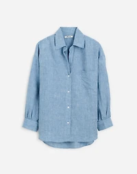 Shirred Button-Up Shirt Linen-Cotton | Madewell