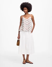 Linen V-Neck Tank Stripe | Madewell