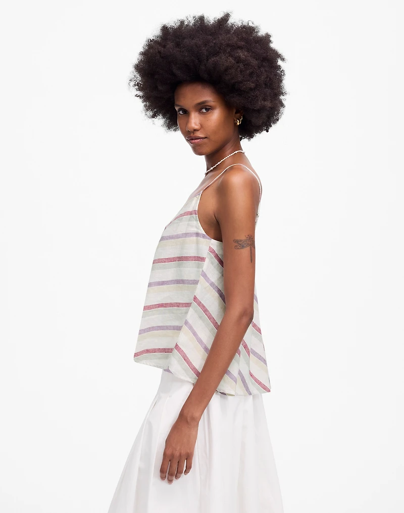Linen V-Neck Tank Stripe | Madewell