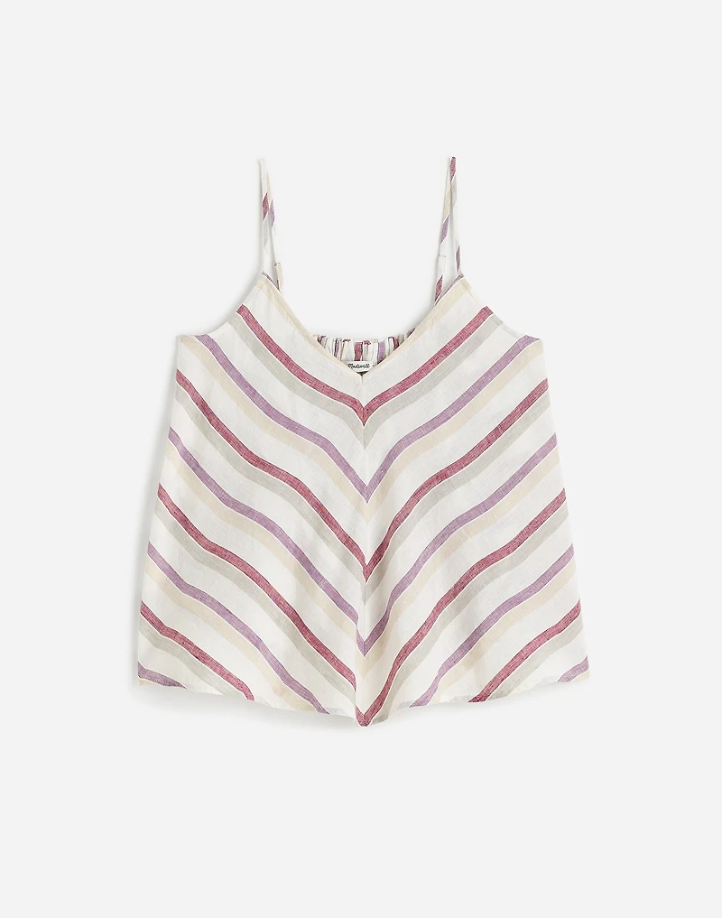 Linen V-Neck Tank Stripe | Madewell