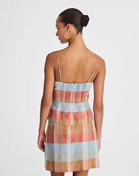 Ruched Squareneck Tank Linen-Cotton | Madewell