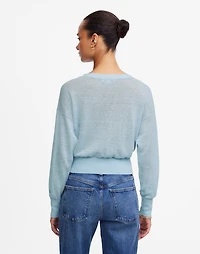 Linen-Blend V-Neck Cardigan | Madewell