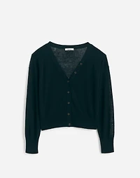 Linen-Blend V-Neck Cardigan | Madewell