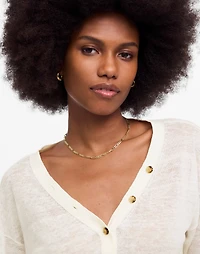 Linen-Blend V-Neck Cardigan | Madewell