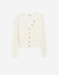 Linen-Blend V-Neck Cardigan | Madewell