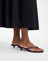 The Chiara Kitten Heel Thong Sandal | Madewell