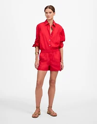 Poplin Easy Y-Neck Button-Up Shirt | Madewell