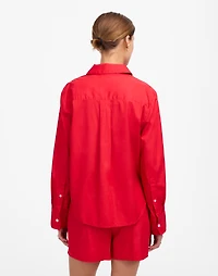 Poplin Easy Y-Neck Button-Up Shirt | Madewell