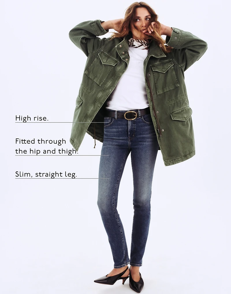 The Pencil Jean in Super Stretch Denim