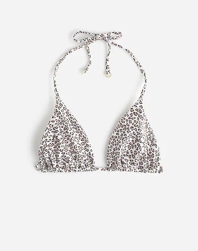 Zulu & Zephyr Micro Leopard Halter Bikini Top | Madewell