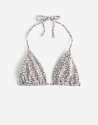 Zulu & Zephyr Micro Leopard Halter Bikini Top | Madewell