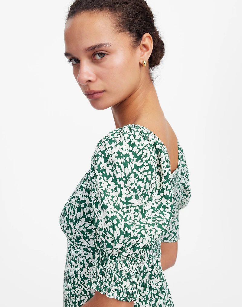 Seamed V-Neck Mini Dress | Madewell