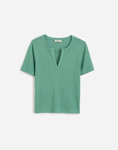 Pointelle Notch Neck Tee | Madewell