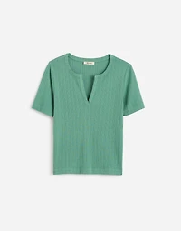 Pointelle Notch Neck Tee | Madewell