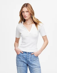 Pointelle Notch Neck Tee | Madewell